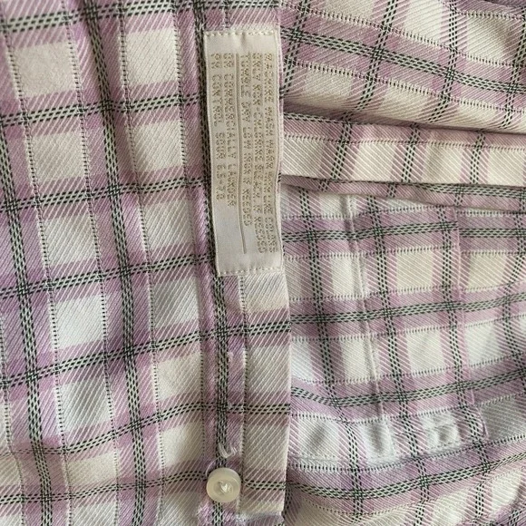 Vintage John W. Nordstrom Button Up Shirt Mens 15.5-34 Plaid Pink Black - Picture 11 of 14